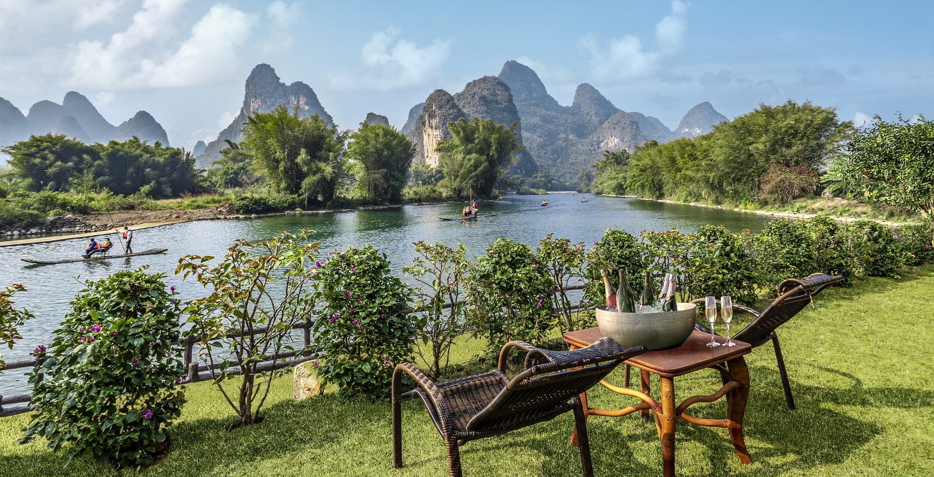 Yulong River view at Yangshuo Mountain Retreat